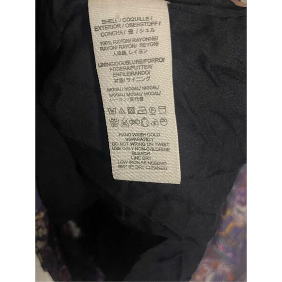 Free People Floral Full Zip Balloon Sleeve Boho Bomber Jacket Sz Medium - Picture 4 of 5